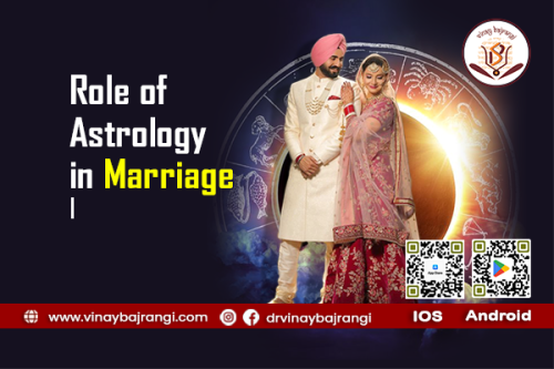 Astrology has been a significant aspect of marriage for centuries, with its principles and predictions playing asss crucial role of  astrology in marriage. Dr. Vinay Bajrangi, a renowned astrologer, sheds light on the role of astrology in marriage. From analyzing birth charts to compatibility checks, astrology provides valuable insights into a couple's compatibility and future prospects, making it an indispensable tool in the quest for a successful marriage.
Contact No. 9999113366
https://www.vinaybajrangi.com/marriage-astrology.php
