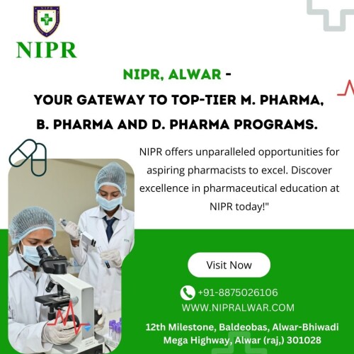NIPR Alwar: Empowering the next generation of pharmacists with cutting-edge education and innovation. Discover how NIPR Alwar is reshaping the landscape of pharmacy education, equipping students with the skills and knowledge to thrive in the dynamic pharmaceutical industry. Transform your future with NIPR Alwar today. for more info visit us-www.nipralwar.com