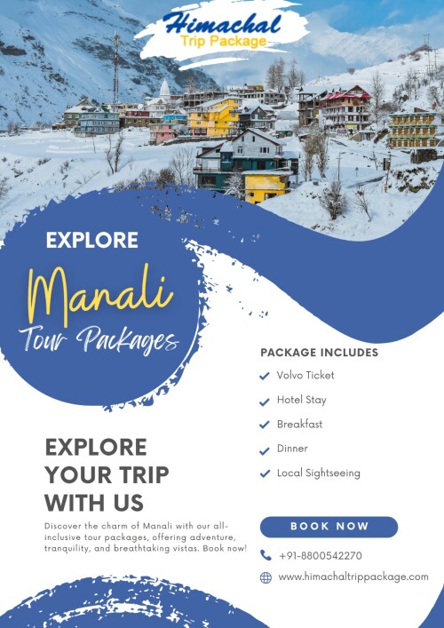 With our special trip package from Himachal Trip Package, set off on a gorgeous journey from Delhi to Manali. Join us on our Manali Group Tour to see the wonders of Himachal Pradesh. 
Read more at:  https://www.himachaltrippackage.com