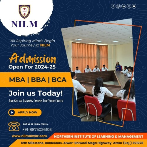 Find your route to success with an MBA from NILM Alwar. Forge your path to professional growth and advancement in a dynamic learning environment. Explore tailored programs, expert faculty, and transformative opportunities. Elevate your career prospects with a prestigious MBA from NILM Alwar. Start your journey today. for more info. visit us- www.nilmalwar.com
