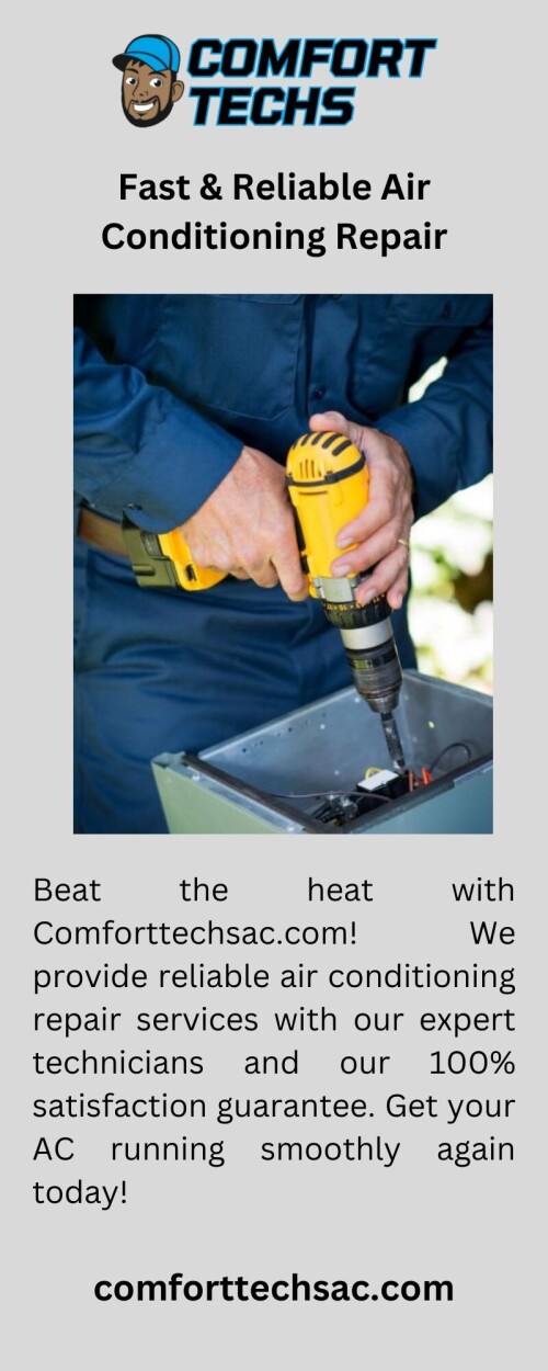 The superior air conditioning systems available at Comforttechsac.com will keep you cool and cozy all year long. Our distinctive designs offer exceptional dependability and energy efficiency. Today, discover the difference that makes Comforttechsac.com!

https://comforttechsac.com/service/hvac-installation/