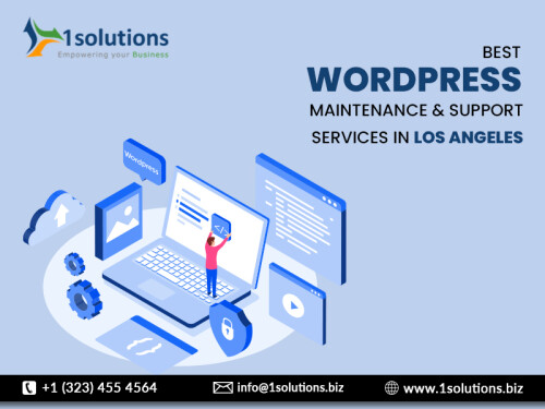 1Solutions offers premier WordPress maintenance and support services in Los Angeles. Our dedicated team ensures your website runs smoothly with regular updates, backups, and round-the-clock monitoring. Trust us to handle your WordPress needs while you focus on growing your business.