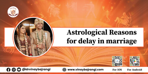 Are you facing delays in getting married? Look no further, as renowned astrologer Dr. Vinay Bajrangi has the answers for you. With his expertise in astrology and in-depth knowledge of life reading, he can provide you with the best solutions for your marriage-related problems. Trust in Dr. Bajrangi to guide you through the astrological reasons for the delay in  marriage. Don't let the stars dictate your love life, consult with Dr. Bajrangi now for a happy and fulfilling marriage.

astrological reasons for the delay in  marriage https://www.vinaybajrangi.com/marriage-astrology/delay-in-marriage-reasons-solutions.php
