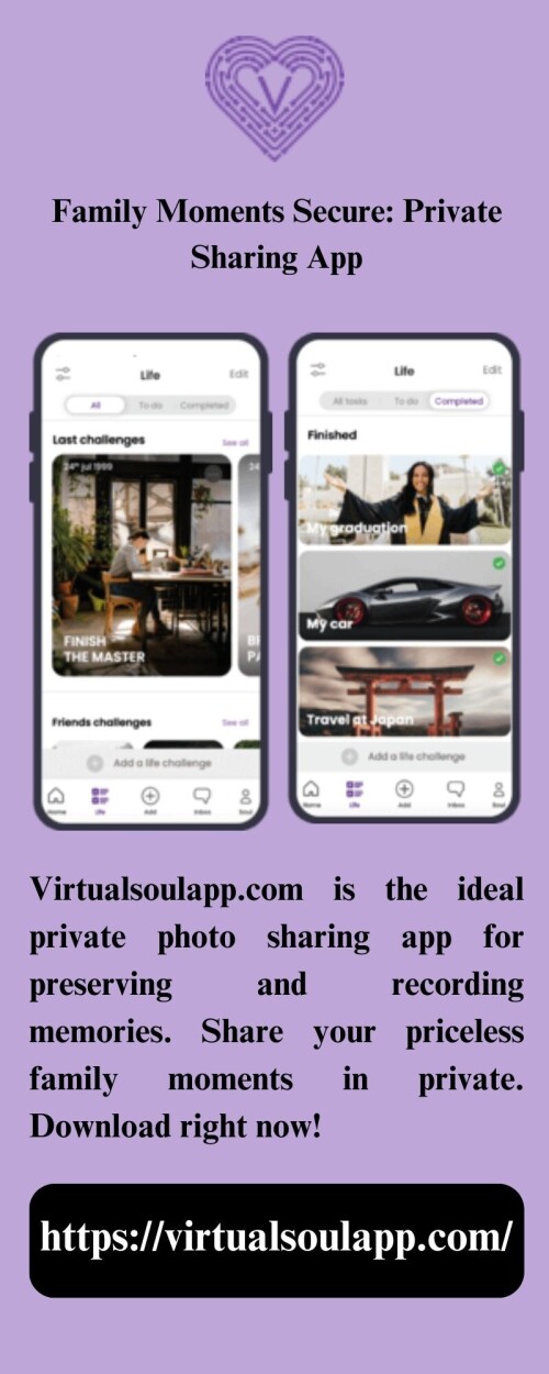 Virtualsoulapp.com is the ideal private photo sharing app for preserving and recording memories. Share your priceless family moments in private. Download right now!


https://virtualsoulapp.com/