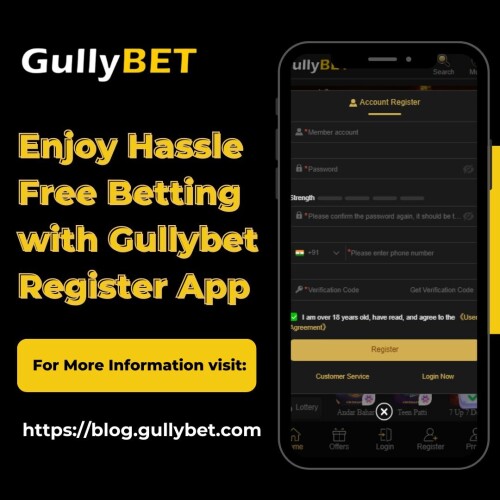Experience hassle-free betting with the Gullybet Register App. Quickly sign up, access exclusive bonuses, and explore a wide range of betting markets. With its user-friendly interface and secure registration process, the Gullybet Register App makes online betting easy and enjoyable. Start your winning journey today.