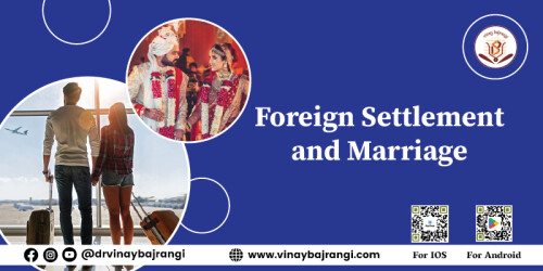 Are you considering settling abroad or getting married to someone from a different country? Look no further than Dr. Vinay Bajrangi, renowned expert in foreign settlement and marriage predictions. With his vast experience and knowledge, he can guide you through the complexities of these life-changing decisions. Whether it's obtaining a visa, understanding cultural nuances or legalities, Dr. Bajrangi is the go-to person for all your queries. Trust his expertise and make your dreams of foreign settlement and marriage a reality. Contact him today for personalized consultation.