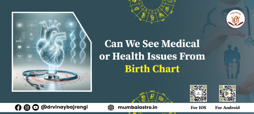 The position of various planets in the sky and in your birth chart can give valuable hints about your health / health issues. Astrology has marked its presence in the of medical field for a very long period of time. Medical Astrology may precisely identify the possible occurrence of diseases and also the remedies for a person. 
https://mumbaiastro.in/blog/medical-or-health-issues-from-birth-chart/