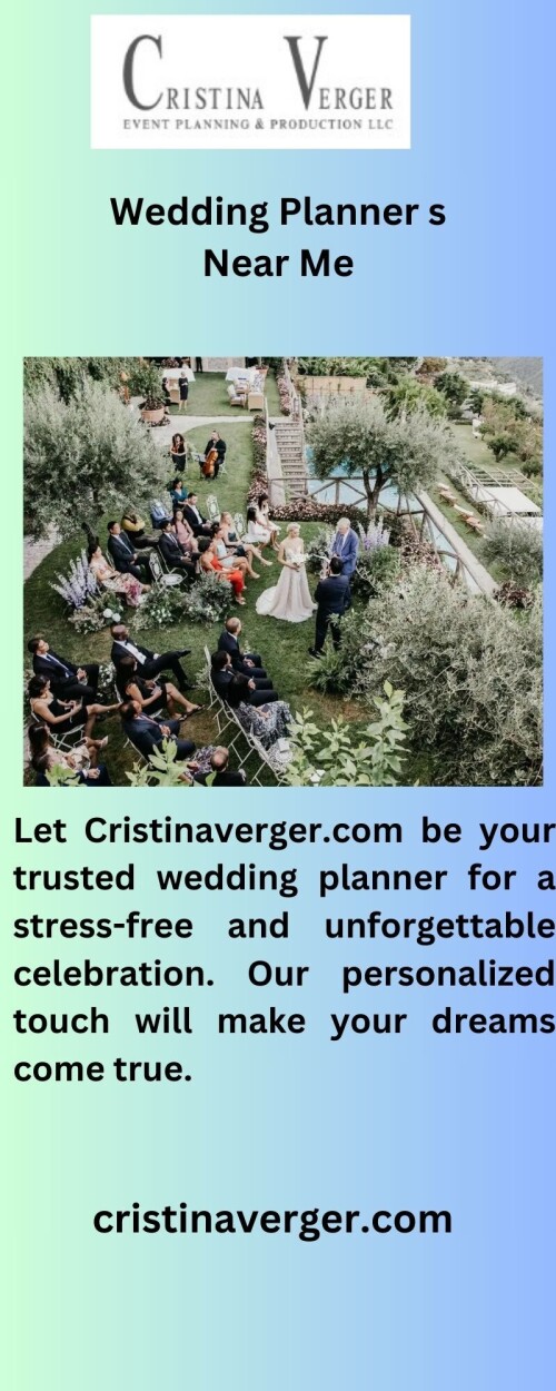 Cristinaverger.com can be your go-to resource for a stress-free, amazing wedding. Your ideal day will come true thanks to the skill of our planner.


https://www.cristinaverger.com/wedding-planner/