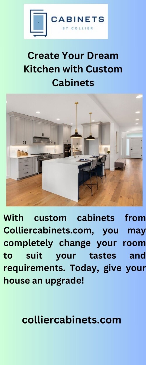Custom cabinets from Colliercabinets.com will transform your room. Custom storage options that showcase your aesthetic can elevate your house.


https://www.colliercabinets.com/