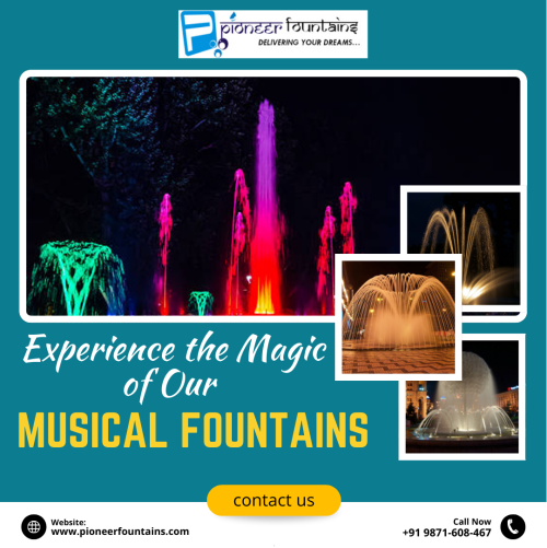 At Pioneer Fountains, we bring you an amazing selection of Musical Fountain. Our musical fountains are designed to synchronize with music, creating stunning water shows that captivate audiences. Perfect for public parks, shopping centers, and private properties, our fountains add a unique charm to any space. 


Read more at: https://www.pioneerfountains.com/musical-fountain.html