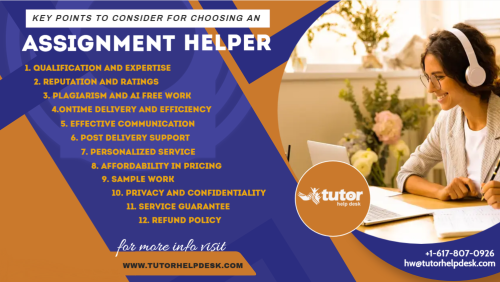 Tutor Help Desk is a popular assignment helper for millions of students across the globe. The experts at homework helper can assist you on different subjects including finance, management, statistics, economics, data analysis etc. Visit https://www.tutorhelpdesk.com for more.