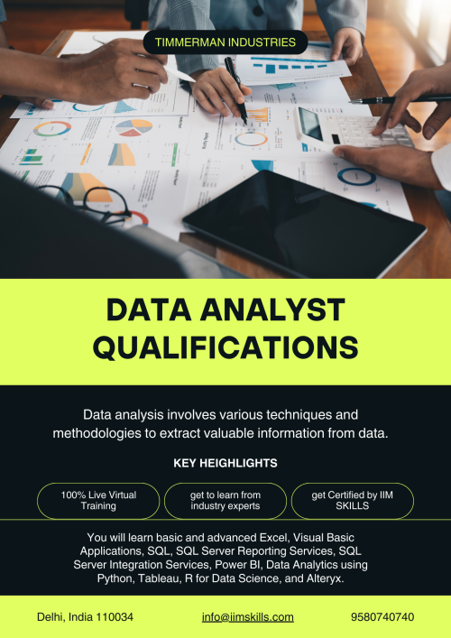 In the digital age, data is more than just numbers—it's the cornerstone of informed decision-making and business strategy. At IIMSKILLS, we specialize in preparing aspiring data analysts with the essential qualifications and hands-on expertise needed to thrive in this dynamic field.