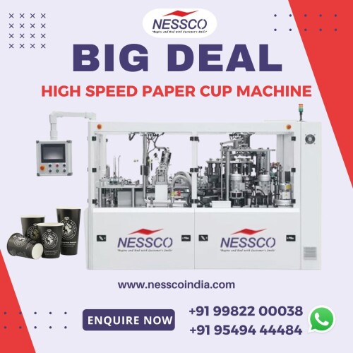 If you are searching for paper cup machine then Nessco providing high speed paper cup machine at affordable prices on Big Deal! Our fully automatic machine ensures efficiency and top-notch quality. Enhance your business with fast, reliable, and cost-effective paper cup manufacturing. Contact now and take benefits of our special offers!

Find out more: https://www.nesscoindia.com/product/high-speed-paper-cup-making-machine/

For more enquiry, Call: +91 9549444484

WhatsApp: https://wa.me/9549444484

Email us: info@nesscoindia.com