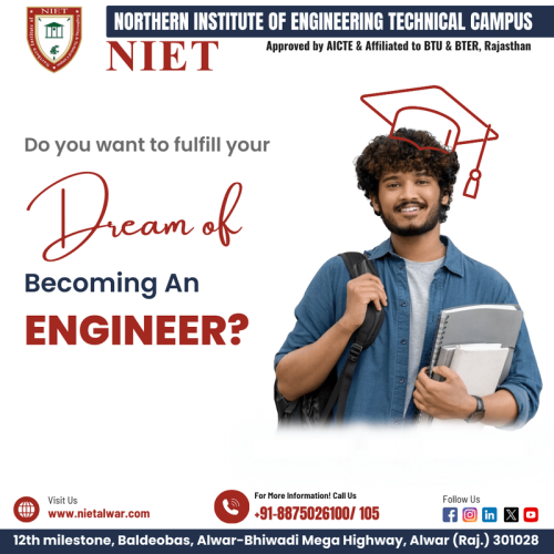 Explore top Mechanical Engineering programs at the Northern Institute of Engineering & Technical, a leading Mechanical Engineering college. Our comprehensive curriculum offers cutting-edge technology and hands-on experience to prepare you for a successful career in engineering. With expert faculty, state-of-the-art facilities, and strong industry connections, our programs are designed to provide you with the skills and knowledge needed to excel in the field. Whether you're interested in design, manufacturing, or systems engineering, Northern Institute is your gateway to a bright future in mechanical engineering. Discover how we can help you achieve your professional goals.

for more info. visit us: https://www.nietalwar.com/