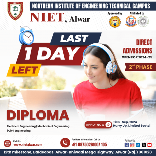 Discover the top colleges in Alwar offering exceptional quality education and promising academic environments. Explore the Northern Institute of Engineering & Technical, renowned for its cutting-edge programs and dedicated faculty. Our guide highlights the best study colleges in Alwar, ensuring you find the perfect institution to meet your educational goals. Whether you’re seeking a strong engineering program or a comprehensive technical curriculum, Alwar’s leading colleges are committed to excellence and student success. Find your ideal study destination and set the foundation for a successful future with the top educational institutions in Alwar.

for more info. visit us: www.nietalwar.com