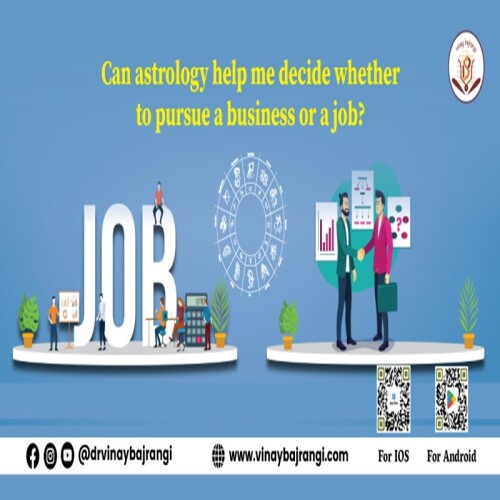 Career astrology can help you decide whether to do business or a job. Every person's birth chart suggests whether they should pursue business, a job or can do both simultaneously. A Business Yoga in the horoscope is necessary for business success, whereas an Employee Yoga suggests success in the job as per the birth chart.

Visit Now: - https://www.vinaybajrangi.com/career-astrology/job-or-business