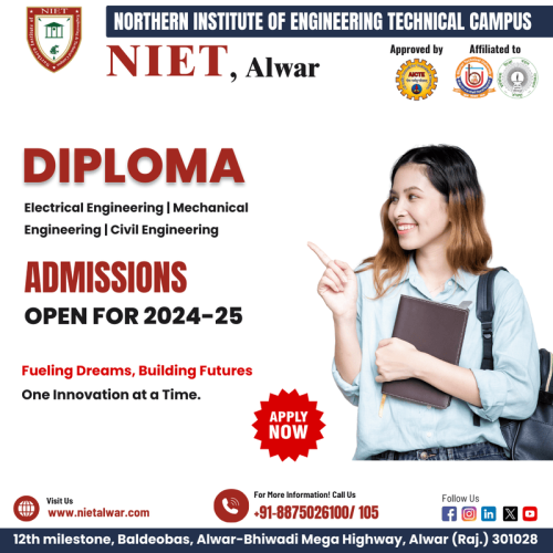 Discover the Best College in Alwar for 2024 at the Northern Institute of Engineering & Technical. Renowned for its academic excellence, innovative programs, and cutting-edge facilities, this top-ranked institution provides students with a comprehensive education that prepares them for successful careers. Offering a diverse range of engineering and technical courses, the Northern Institute of Engineering & Technical stands out as a leading educational institution in Alwar. With a focus on research, industry collaboration, and student success, it's the ideal choice for aspiring engineers and professionals seeking the Best College in Alwar.

for more info. visit us: www.nietalwar.com