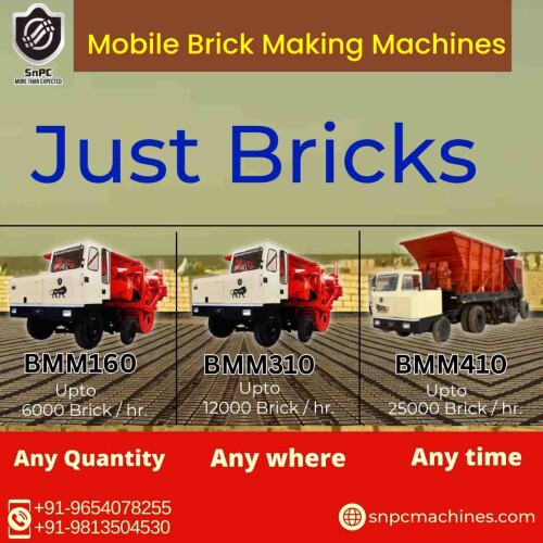 SnPC Machines, a factory of brick on wheel in Haryana, India is manufacturing mobile brick making machine i.e. BMM160, BMM310, BMM410 which produce bricks while moving on wheel just like a normal land vehicle does. These machines are based on "single machine with multi features". Different features available in these machines are:
1. Easy to handle
2. Durable
3. Eco-friendly
4. Easy to handle
5. Budget-friendly
6. Demands minimum labor
7. freedom to produce brick anywhere, anytime and in any quantity
8. Fast brick production compared to other methods
Make it soon to order your own brick making machine from SnPC Machines, India.
https://snpcmachines.com/
#BrickMakingMachine #machineryforbrickmaking #BlockMakingMachine #claybrickmakingmachine #AutomaticBrickMachine #brickmakingmachineinnindia #ConcreteBlockMachine #brickmakingcompanyinindia #InterlockingBrickMachine #CementBrickMachine #FlyAshBrickMachine
#ClayBrickMachine #BrickProductionLine #BrickPlant #BrickPress #TeamSnpc #mobilebrickmakingmachine