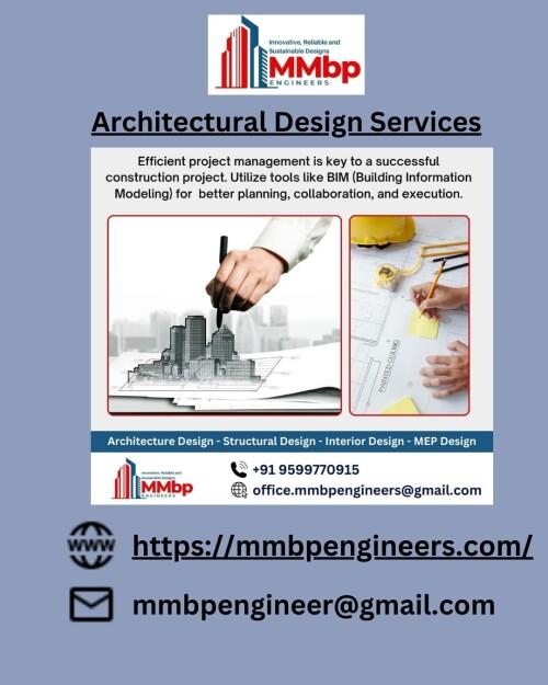 MMBP Engineers is a growing and competent team possessing 100+ years of technical and domain experience. We provide holistic design consultancy services for a wide spectrum of projects including residential, commercial, institutional, infrastructural and public health engineering works. Our satisfied government as well as private clients are located across NCR, Haryana, UP, MP, Ladakh, Goa, Tamil Nadu and North Eastern states. MMBP Engineers gives Best Architectural Design Services
View More at: https://mmbpengineers.com/