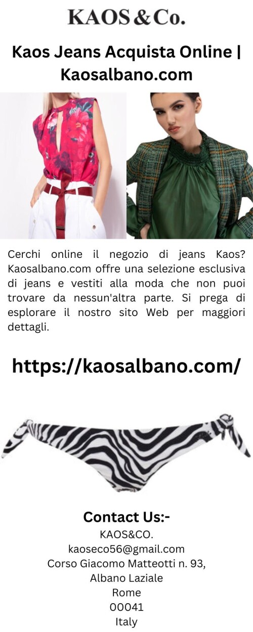 Cerchi online il negozio di jeans Kaos? Kaosalbano.com offre una selezione esclusiva di jeans e vestiti alla moda che non puoi trovare da nessun'altra parte. Si prega di esplorare il nostro sito Web per maggiori dettagli.


https://kaosalbano.com/