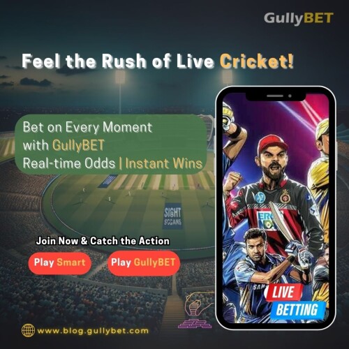 Step into the action with GullyBET live cricket games, where every delivery and boundary brings new opportunities to win big! With GullyBET real-time betting platform, you can follow the game’s pulse and place bets on every moment — all from the convenience of your phone. Enjoy an immersive experience that combines the passion of cricket with the excitement of live betting, featuring instant odds, live match updates, and easy-to-navigate gameplay. Join GullyBET today and elevate your love for cricket to a whole new level!

Visit for more details:- https://blog.gullybet.com/