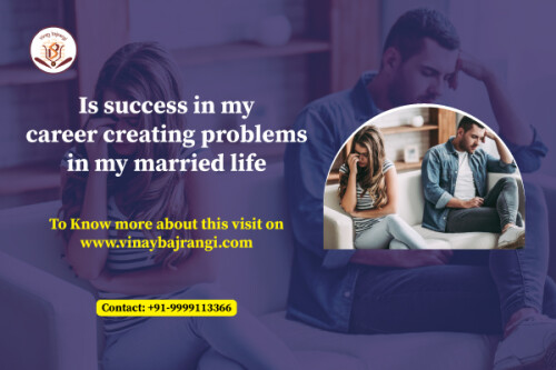 Are you struggling in your marriage because of your career success? It’s common to feel this way. If you’re facing problems at home, it might be time to seek help. Dr. Vinay Bajrangi is the most trusted marriage astrologer, ready to guide you through these tough times. He understands the challenges that come with balancing work and relationships. Don’t wait any longer! Visit his website now to find the support you need and bring harmony back into your life. Your happiness matters!

Visit Now: - https://www.vinaybajrangi.com/marriage-astrology/married-life-issues/is-career-success-creating-problems-in-my-married-life